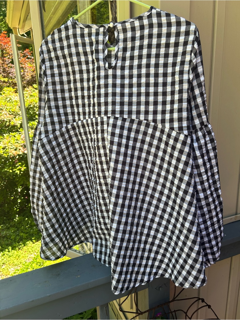 SHEIN Black and White Gingham Top - Picture 3 of 5